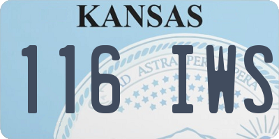 KS license plate 116IWS