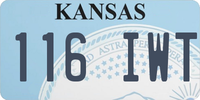 KS license plate 116IWT