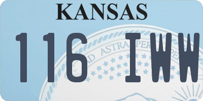 KS license plate 116IWW