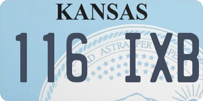 KS license plate 116IXB