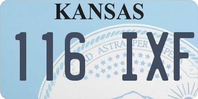 KS license plate 116IXF