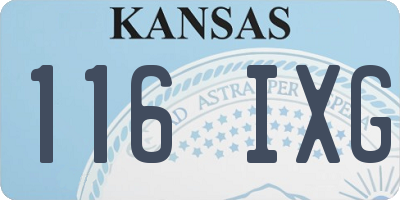 KS license plate 116IXG