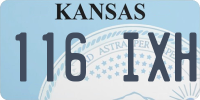 KS license plate 116IXH