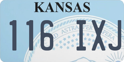 KS license plate 116IXJ