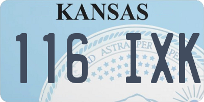 KS license plate 116IXK