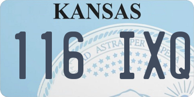 KS license plate 116IXQ