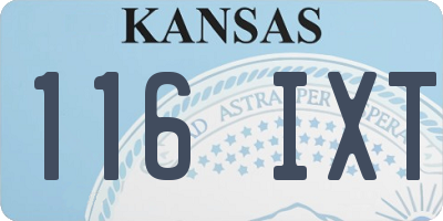 KS license plate 116IXT