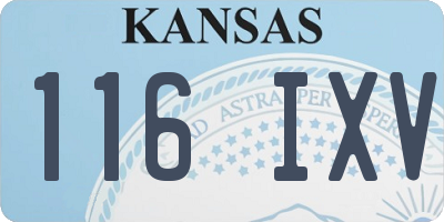 KS license plate 116IXV
