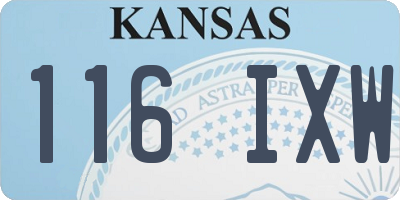 KS license plate 116IXW