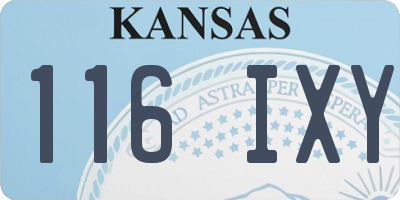 KS license plate 116IXY