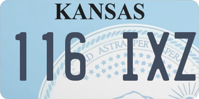 KS license plate 116IXZ