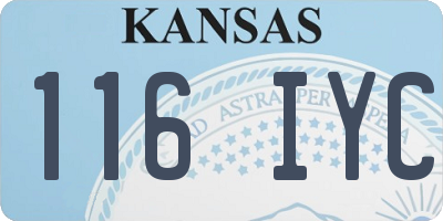 KS license plate 116IYC