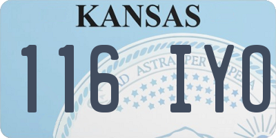KS license plate 116IYO