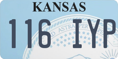 KS license plate 116IYP