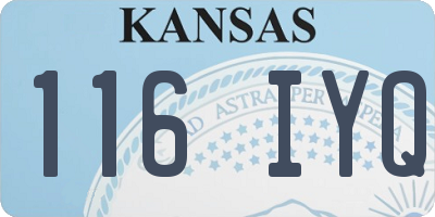 KS license plate 116IYQ