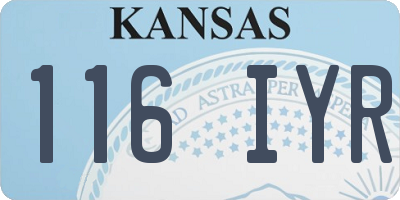KS license plate 116IYR