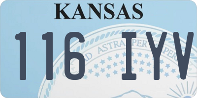 KS license plate 116IYV