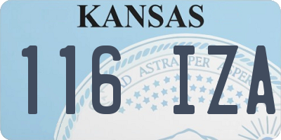 KS license plate 116IZA