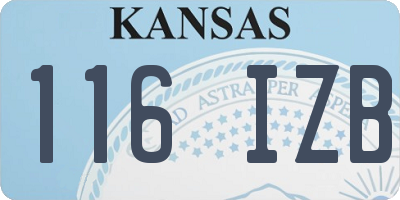 KS license plate 116IZB
