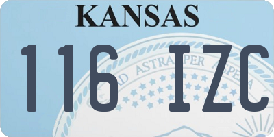 KS license plate 116IZC