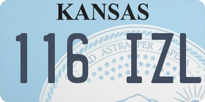 KS license plate 116IZL