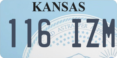 KS license plate 116IZM