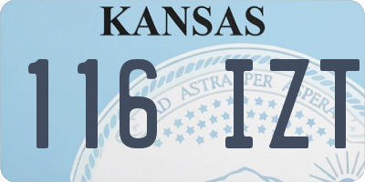 KS license plate 116IZT