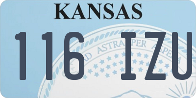 KS license plate 116IZU