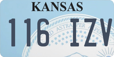 KS license plate 116IZV