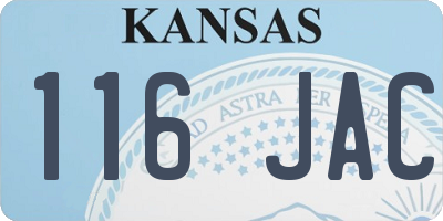 KS license plate 116JAC