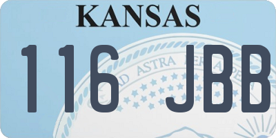 KS license plate 116JBB