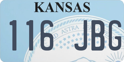 KS license plate 116JBG