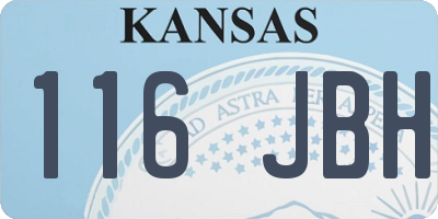 KS license plate 116JBH
