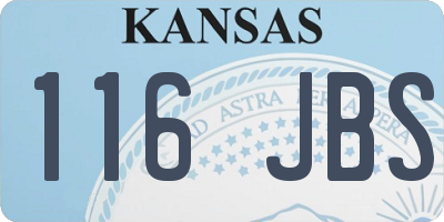 KS license plate 116JBS
