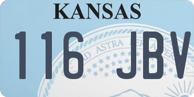 KS license plate 116JBV