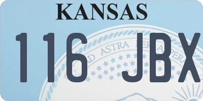 KS license plate 116JBX