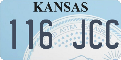 KS license plate 116JCC
