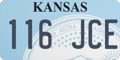 KS license plate 116JCE