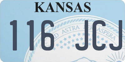 KS license plate 116JCJ