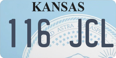 KS license plate 116JCL