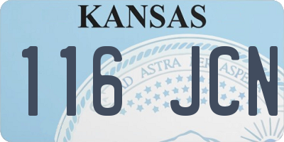 KS license plate 116JCN