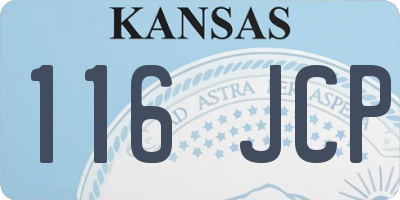 KS license plate 116JCP