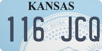 KS license plate 116JCQ