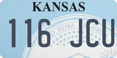 KS license plate 116JCU