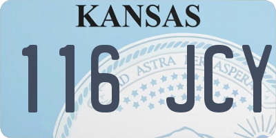 KS license plate 116JCY