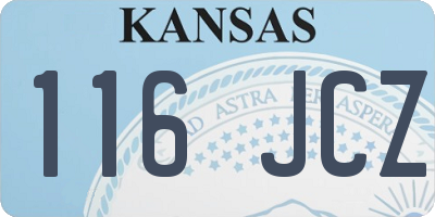 KS license plate 116JCZ