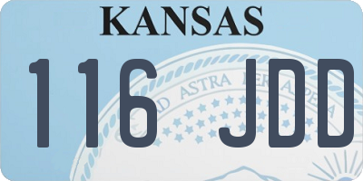 KS license plate 116JDD