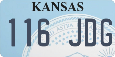 KS license plate 116JDG