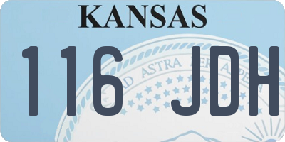 KS license plate 116JDH