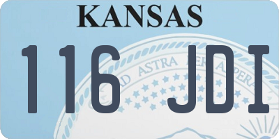 KS license plate 116JDI